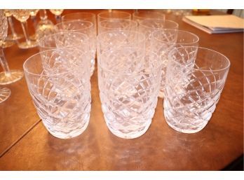 12 Piece Lot Waterford Crystal Rocks Glasses