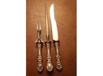 3 Piece Lot Francis The First Sterling Silver Carving Set