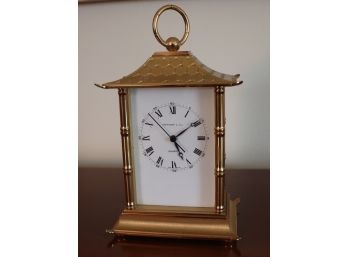 Tiffany & Co. Brass Battery Operated Mantle Clock