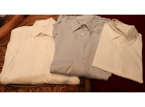3 Armani Mens Shirts Size 16 ½' / 42 L & 17/43 L Made In Italy