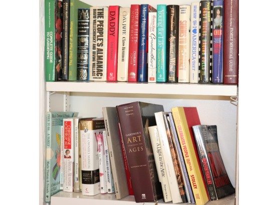 Mixed Lot Of  Assorted Books Titles Include The People's Almanac, Cher, Art Through The Ages & More