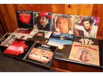 Mixed Lot Of Assorted Records Artist Include Barry Manilow, Neil Diamond, Paul Anka & More