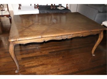 French Provincial Style Walnut Dining Room Table With Queen Anne Style Legs