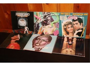 Mixed Lot Of Assorted Record Titles Include Saturday Night Fever, Grease, Fame & More