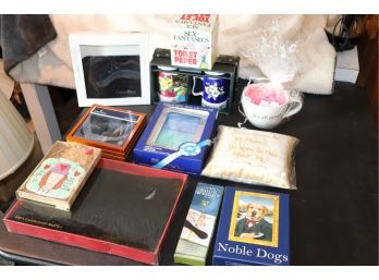Lot Of Assorted Gift Items Includes Mugs, Frame, Multi Tool, Wool Muffler & More
