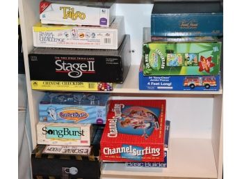 Lot Of Assorted Board Games Includes Trivial Pursuit, Balderdash, Stage 2 And More
