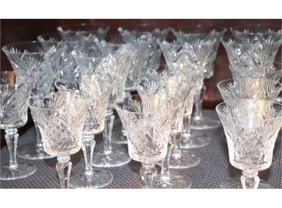 Lot Of Assorted Crystal Glasses