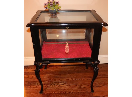 Small Glass Display Cabinet With Glass Shelf ,Key, Glass Top  Great Piece To Display Your Treasures