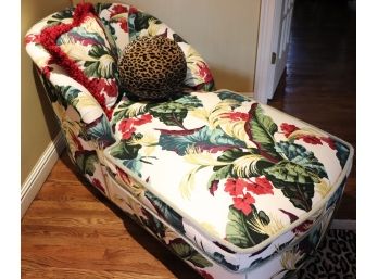 Custom Floral Chaise Sofa