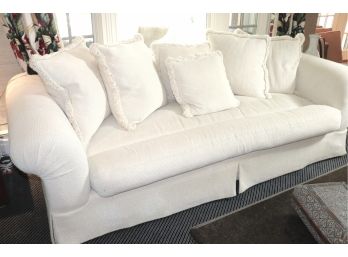 Beautiful White Sofa With Pillows, Very Clean And Comfortable!!!