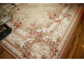 Aubusson Stitched Carpet With Floral Pattern