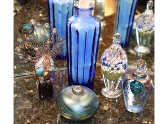 Lot Of Assorted Perfume Bottles Beautiful Glass Pieces