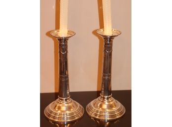 Tall 10' Sterling Weighted Candlesticks