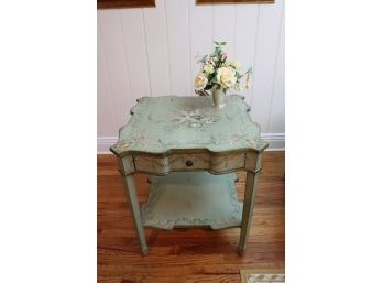 French Country Green Side Table