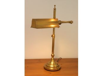 Robert Abbey Signed Heavy Brass Adjustable Swing Arm Desk Lamp