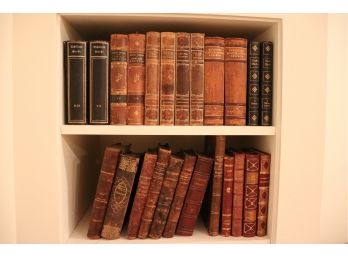 Antiqued Leather Bound Books