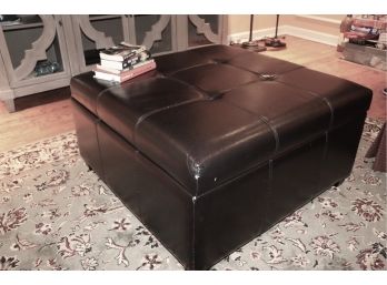 Black Tufted Ottoman With Storage