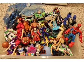 Mixed Box Of Assorted Toy Figures