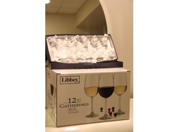 Set Of 12 Libbey Gatherings Wine Glasses With 6 Piece Cordial Set By Belcom