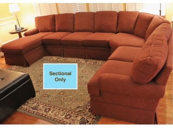 Large Thomasville Sectional Sofa With Woven Pattern Very Comfortable