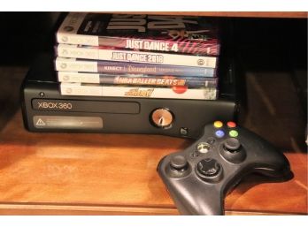 Xbox 360 With Kinect, Games And Controller