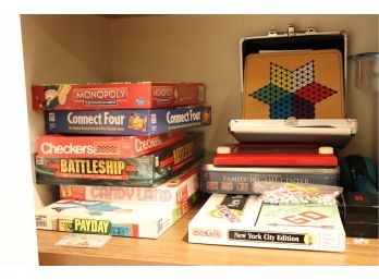 Lot Of Assorted Board Games Includes Monopoly, Candy Land, Battleship And More