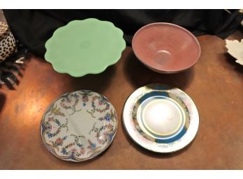 Mixed Lot Includes Assorted Plates With Cake Stand And Bowl