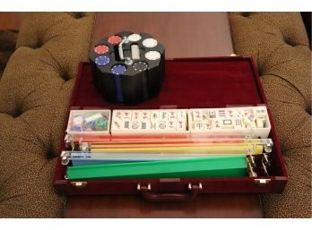 Mahjong Set And Poker Chips