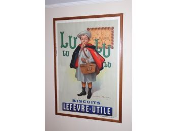 Large Lu Biscuits Lefevre- Utile Framed Poster