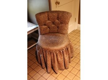 Leopard Print Vanity Chair With Skirt