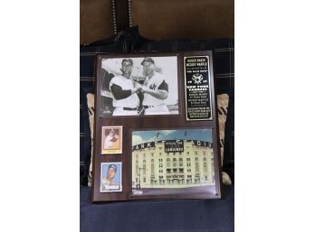 Roger Maris And Mickey Mantle Baseball Plaque With Cards