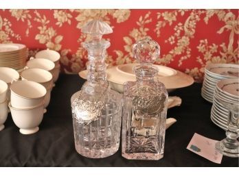 Tiffany & Co. Crystal Decanter Bottle With Stopper With Cut Crystal Decanter