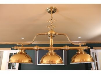 Brass Finished Pool Table Light Fixture