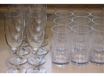 Mixed Lot Of Glasses Including Riedel  And MacKenzie Childs Square Bowl Driving