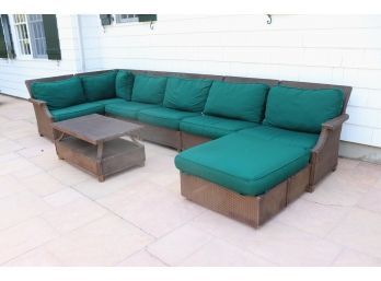 Outdoor Wicker Furniture Set By Loyd Flanders With Cushions
