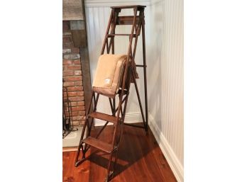 Vintage Wood Step Ladder For Decorative Purposes