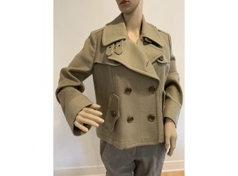 BURBERRY Military Short Khaki Jacket Size 10, Pre-owned