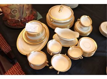 Set Of Lenox Lowell China With Gold Trim