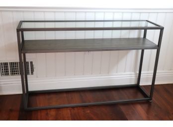 Crate And Barrel Entry Console Table With Glass Top