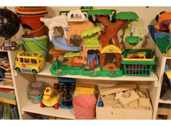 Lot Of Assorted Kids Toys (Includes Items On Middle 2 Shelves Only)