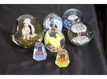 Lot Of Decorative Blown Glass Paperweights
