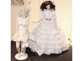 Collectible Porcelain Dolls Marilyn Monroe And Scarlett O'Hara