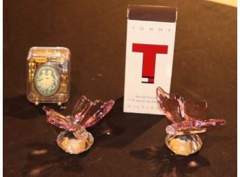 Tommy Hilfiger Cologne With Simon Designs Crystal Butterflies & Cameo Music Box