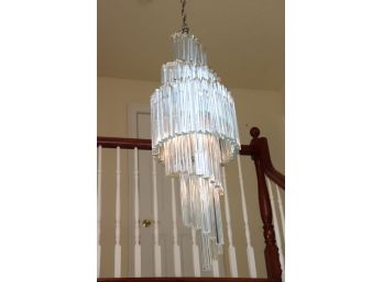 Beautiful Layered Crystal Chandelier Graduated Design,  Fixture Only No Ceiling Plate