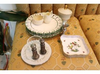 Mixed Lot Of Collectible Plates And Dishes Includes Herend Rothchild Bird Dish, Belleek And Lenox