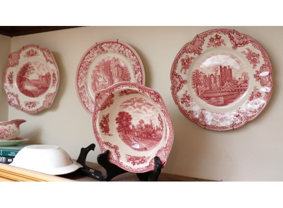 Lot Of Johnson Bros England 'Old Britain Castles' Service Ware Includes Large Bowls And Plates