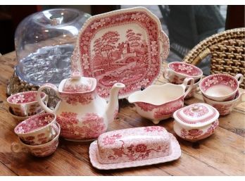 Assorted Service Ware Includes Spode Pink Tower Made In England, Tonquin Alfred Meakin Staffordshire England