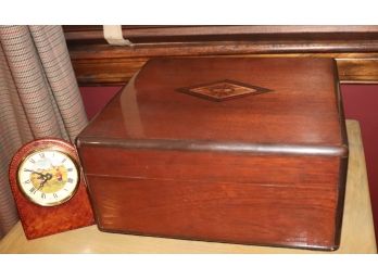 Beamon & Ford Humidor Cigar Box With Decorative Victorian Clock Made In Britain