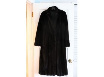 Gorgeous Black Mink Fur Coat Size Small