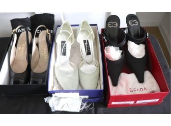 Women's Shoes Includes Black Chanel Heels, Escada And Stuart Weitzman Sizes 38 ½ , 38 , 8 ½